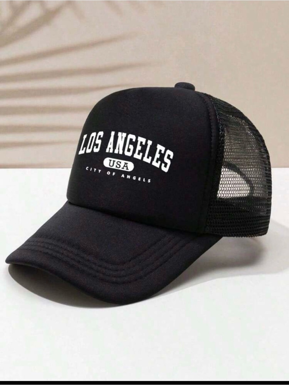 Los Angeles USA Black Trucker Cap